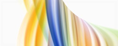 Beyaz renkli Poste modern techno Fluid renk akışı. Tasarım için sanat