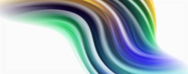 Beyaz renkli akış poster modern sıvı renk akışı. Beyaz renk arka planda techno Wave sıvı şekli. Tasarım projeniz için tasarım