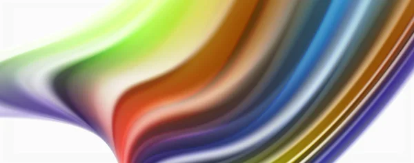 Modern Techno vätska färg flöde på vita färgglada Poste. Konst för din design — Stock vektor