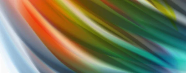 현대 테크노 유체 색상 흐름에 흰색 다채로운 포스트. 디자인을 위한 예술 — 스톡 벡터
