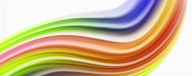 Beyaz renkli Poste modern techno Fluid renk akışı. Tasarım için sanat