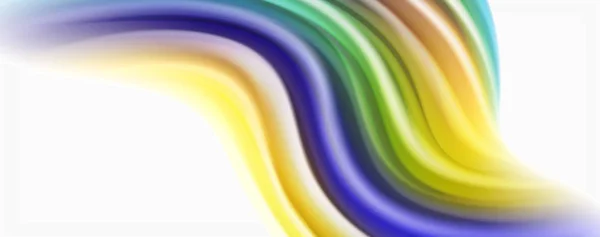 Techno moderne Fluid color flow on white colorful poste. Art pour votre design — Image vectorielle