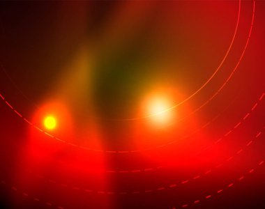 Parlak çevrelerin parlayan soyut arka plan