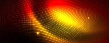 Parlak neon hatları techno Magic futuristik arka plan, sihirli enerji alanı ışık kavramı, soyut arka plan duvar kağıdı tasarım