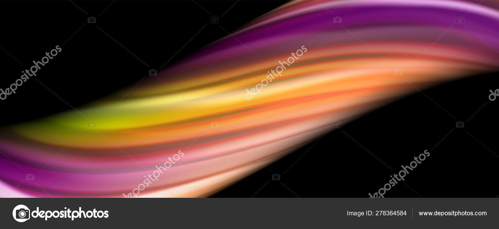 Modern rainbow liquid color flow colorful poster. Wave Liquid shape in ...