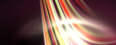 Sıvı renk gökkuşağı tarzı dalga soyut arka plan, siyah techno modern tasarım