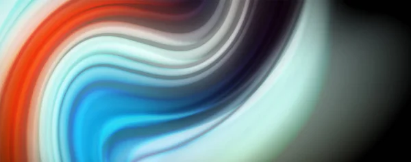 Abstract golven lijnen vloeistof regenboog stijl kleur strepen op zwarte achtergrond. Artistieke illustratie voor presentatie, app behang, spandoek of poster — Stockvector