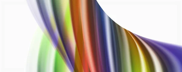 Moderno flusso di colore techno Fluid su poste colorate bianche. Arte per il tuo design — Vettoriale Stock