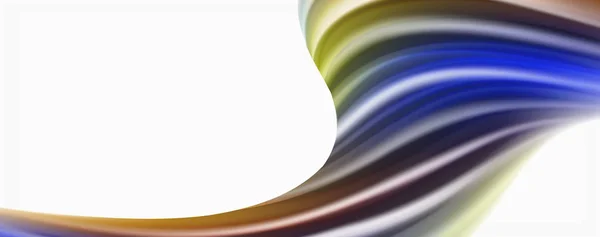 Lesklé barevné kapalné vlny abstraktní pozadí, moderní technolinie — Stockový vektor