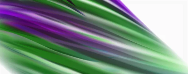 光泽多彩的液体波抽象背景,现代科技线 — 图库矢量图片