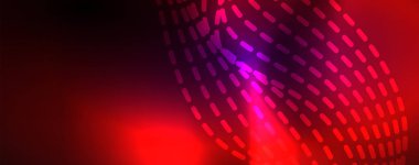 Neon vektör dalga hatları soyut arka plan, sihirli futuristik techno tasarım