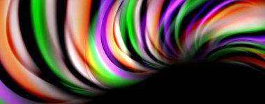 Işık efektleri, vektör soyut arka plan ile akışkan renk dalgaları