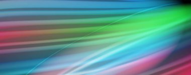 Dalga satırları sıvı gökkuşağı tarzı renk çizgili siyah arka plan üzerine soyut. Sunum, app duvar kağıdı, başlık sayfası veya poster için sanatsal illüstrasyon