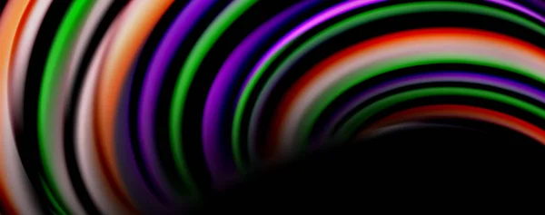 Ondas de color fluido con efectos de luz, vector de fondo abstracto — Archivo Imágenes Vectoriales