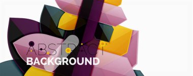 Geometrik soyut arka plan. Dinamik şekiller bileşimi