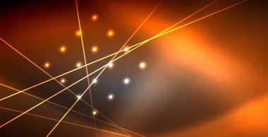 Neon parlayan çizgiler, sihirli enerji uzay ışığı konsepti, soyut arka plan duvar kağıdı tasarımı