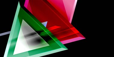 Parlak parlak üçgenler arka plan