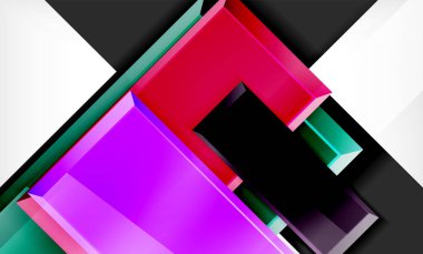 Parlak renkli kare şekil blokları geometrik arka plan