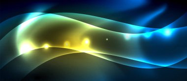 Neon parlayan çizgiler, sihirli enerji uzay ışığı konsepti, soyut arka plan duvar kağıdı tasarımı