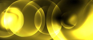 Parlak neon çevrelerde soyut arka plan