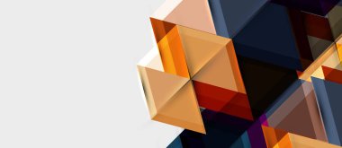 Parlak renk altıgen geometrik kompozisyon arka plan, iş sunumu şablonu