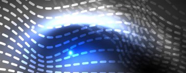 Neon vektör dalga hatları soyut arka plan, sihirli futuristik techno tasarım