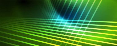 Neon mavi parlak çizgiler, sihirli enerji alanı ışık kavramı, arka plan duvar kağıdı tasarımı