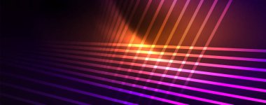 Çizgiler, dış mekan arka planı, parlak ışınları ile renk ışığı