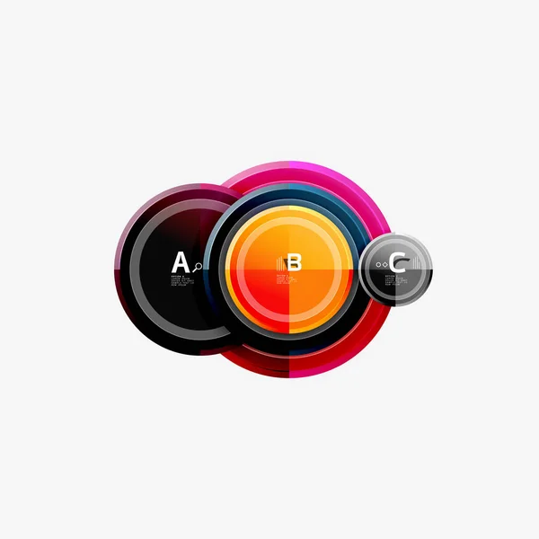 Circle geometrisk abstrakt baggrund skabelon til web banner, business præsentation, branding, tapet – Stock-vektor