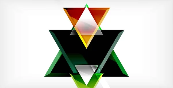Dynamické složení trojúhelníku abstraktní pozadí — Stockový vektor