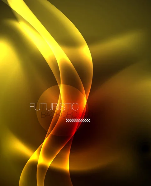 Neon Color Wave lijnen abstracte achtergrond, Magic techno futuristische licht — Stockvector