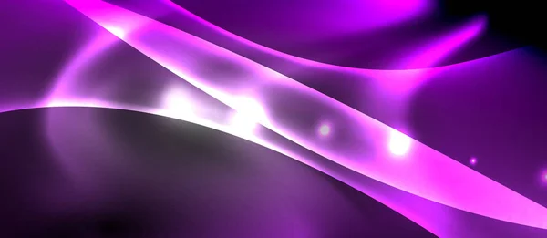 Lucido incandescente neon luce onda sfondo — Vettoriale Stock
