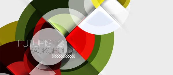 Design geométrico fundo abstrato - círculos — Vetor de Stock