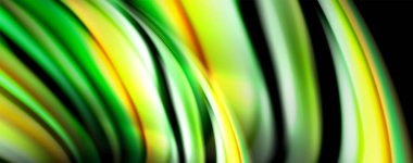 Işık efektleri, vektör soyut arka plan ile akışkan renk dalgaları