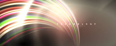 Siyah üzerinde sıvı renk swirls. Trendy tasarım ile Modern arka plan