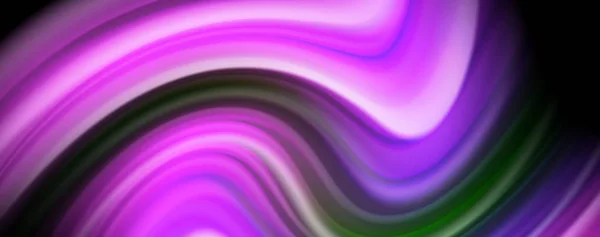 Linee d'onda fluide di colore liquido, effetto luminoso colorato incandescente, modello di composizione astratta. Tecnologia geometrica modello astratto. Concetto di movimento — Vettoriale Stock