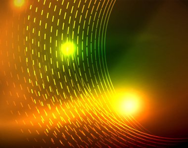 Neon Çemberleri Soyut Arkaplan