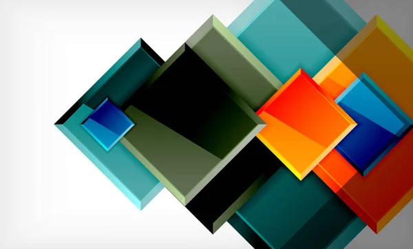 Quadrado colorido e retângulo blocos de fundo — Vetor de Stock