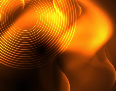 Parlak neon geometrik dalgalar şablonu