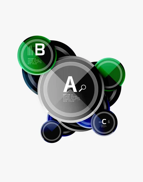 Circulaire patroon, abstracte cirkels samenstelling — Stockvector