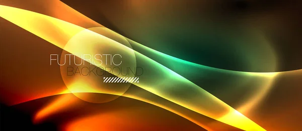 Gloeiende glanzende lichte abstracte achtergrond — Stockvector