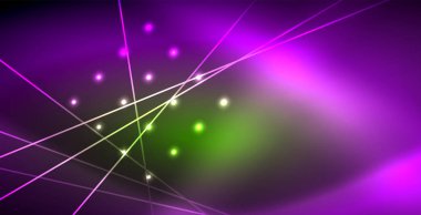 Neon parlayan dalga, sihirli enerji ve ışık arka plan