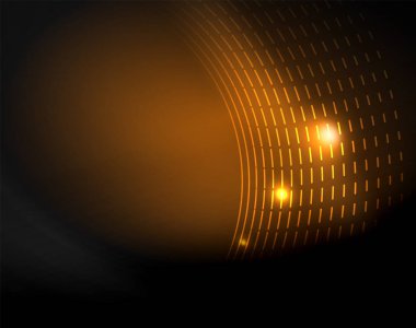 Neon renk parlayan ışıkları ile karanlık alan soyut arka plan