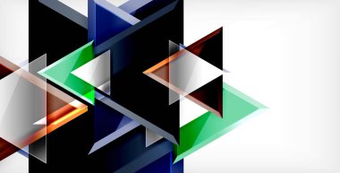 Parlak parlak üçgenler arka plan