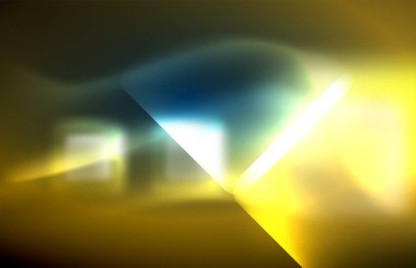 Neon parlayan techno hatları, yüksek teknoloji fütüristik arka plan şablonu kare şekilleri ile