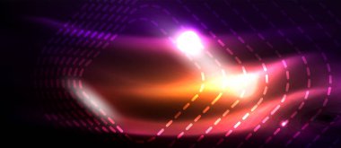 Parlayan parlak neon kareler soyut arka plan, techno modern şablon
