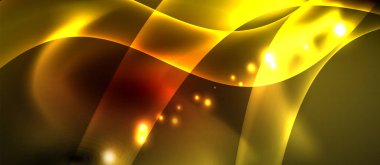 Neon renk dalgası hatları soyut arka plan, sihirli techno futuristik ışık