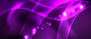 Parlak parlayan Neon ışık dalgası arka plan