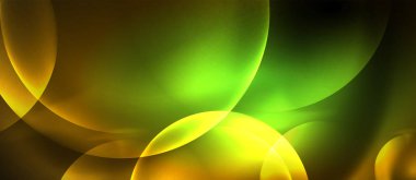 Parlak neon çevrelerde soyut arka plan