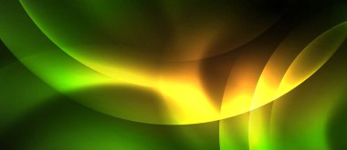 Neon parlayan çevrelerde vektör soyut arka plan